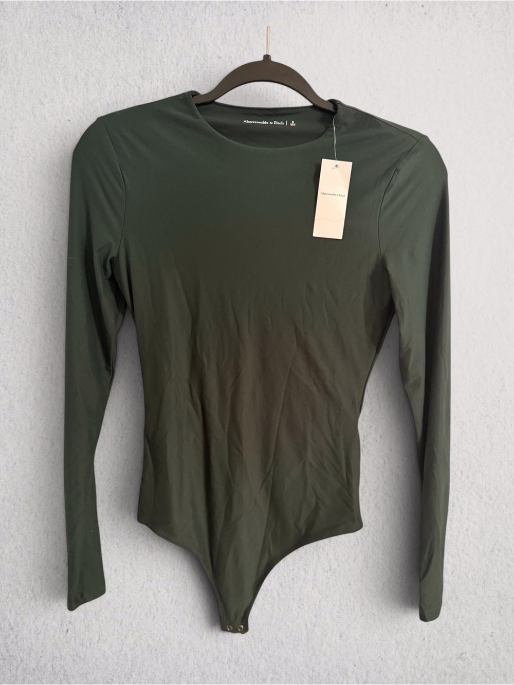 Abercrombie & Fitch Olive Green Long-Sleeve Bodysuit